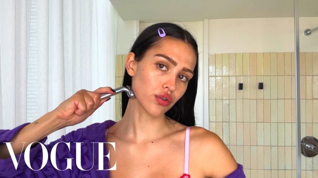 Model Amelia Grays 12-Step Skin Care Routine and Double Blush Makeup Look | Beauty Secrets | Vogue